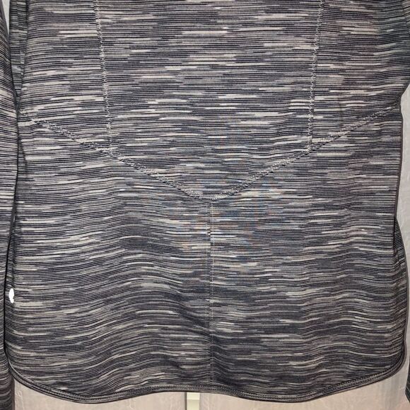 Champion S Active Full Zip Mock Neck Fitted Gray White Heathered Sweatshirt - Picture 11 of 14